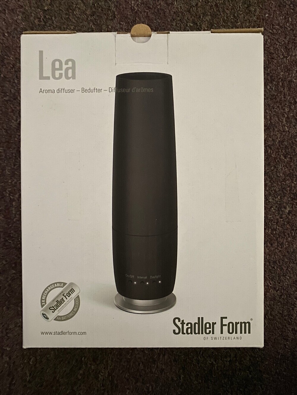 new in box Stadler Form Lea Aroma Diffuser Berry